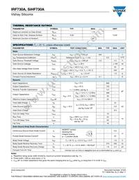 IRF730A Datasheet Page 2
