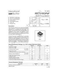 IRF7316GTRPBF Datasheet Cover