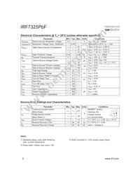 IRF7325PBF Datasheet Page 2