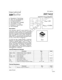 IRF7402TR Datasheet Cover