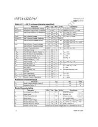 IRF7413ZGTRPBF Datasheet Page 2