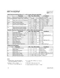 IRF7416GTRPBF Datasheet Page 2