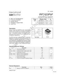 IRF7433PBF Datasheet Cover