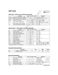 IRF7450TR Datasheet Page 2