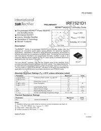 IRF7521D1TR Datasheet Cover