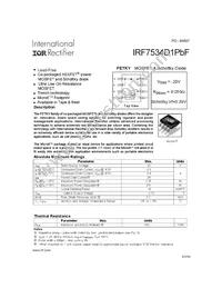 IRF7534D1PBF Datasheet Cover