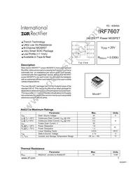 IRF7607 Datasheet Cover