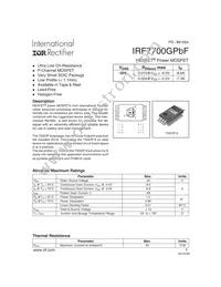 IRF7700GTRPBF Datasheet Cover