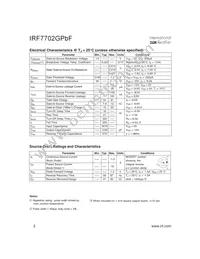 IRF7702GTRPBF Datasheet Page 2