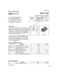 IRF7706TR Datasheet Cover