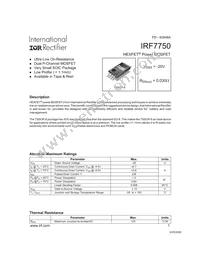 IRF7750 Datasheet Cover