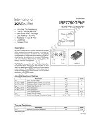 IRF7750GTRPBF Datasheet Cover