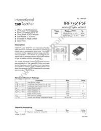 IRF7751TRPBF Datasheet Cover