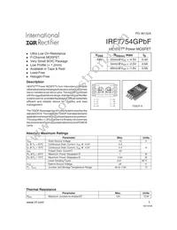 IRF7754GTRPBF Datasheet Cover