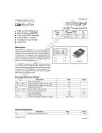 IRF7755TRPBF Datasheet Cover