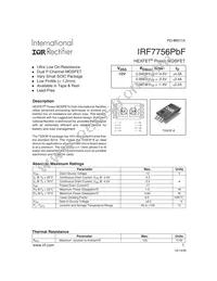 IRF7756TRPBF Datasheet Cover