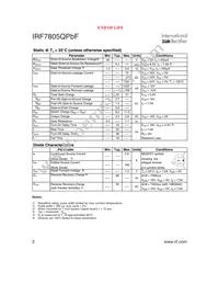 IRF7805QTRPBF Datasheet Page 2