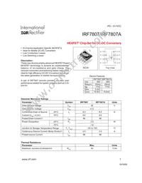 IRF7807ATR Datasheet Cover