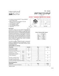 IRF7807D1PBF Datasheet Cover