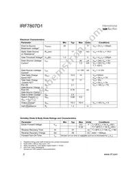 IRF7807D1TR Datasheet Page 2