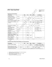 IRF7807D2PBF Datasheet Page 2