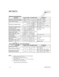 IRF7807VTR Datasheet Page 2