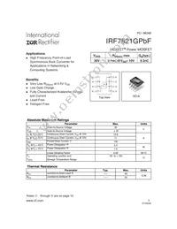 IRF7821GTRPBF Datasheet Cover