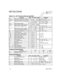 IRF7821GTRPBF Datasheet Page 2