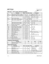 IRF7834TR Datasheet Page 2