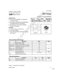 IRF7842TR Datasheet Cover