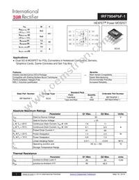 IRF7904TRPBF-1 Datasheet Cover