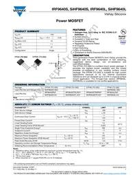 IRF9640S Datasheet Cover