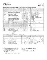 IRF9953TR Datasheet Page 2