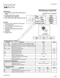 IRFB3307ZGPBF Datasheet Cover