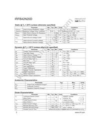 IRFB42N20D Datasheet Page 2