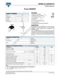 IRFD9110 Datasheet Cover