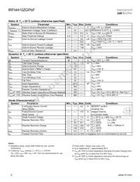 IRFI4410ZGPBF Datasheet Page 2