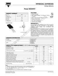 IRFIBE20G Datasheet Cover