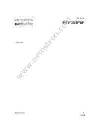 IRFP354PBF Datasheet Cover