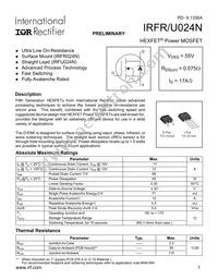 IRFR024NTRR Datasheet Cover