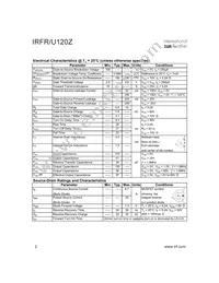 IRFR120ZTRL Datasheet Page 2