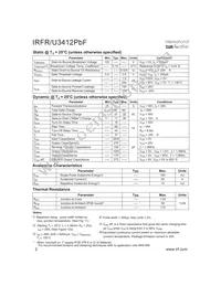 IRFR3412TRPBF Datasheet Page 2