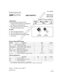 IRFR3706TRR Datasheet Cover