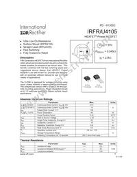 IRFR4105TRR Datasheet Cover