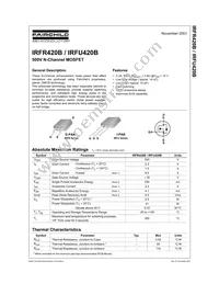 IRFR420BTM Datasheet Cover