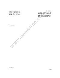 IRFR5505CTRLPBF Datasheet Cover