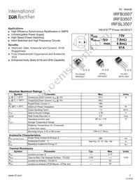 IRFS3507 Datasheet Cover