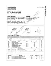 IRFS614B_FP001 Datasheet Cover