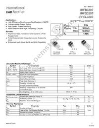 IRFSL3307 Datasheet Cover