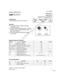 IRFU3410 Datasheet Cover